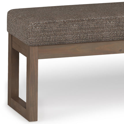44" Brown Fabric Ottoman