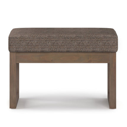 27" Brown Fabric Footstool