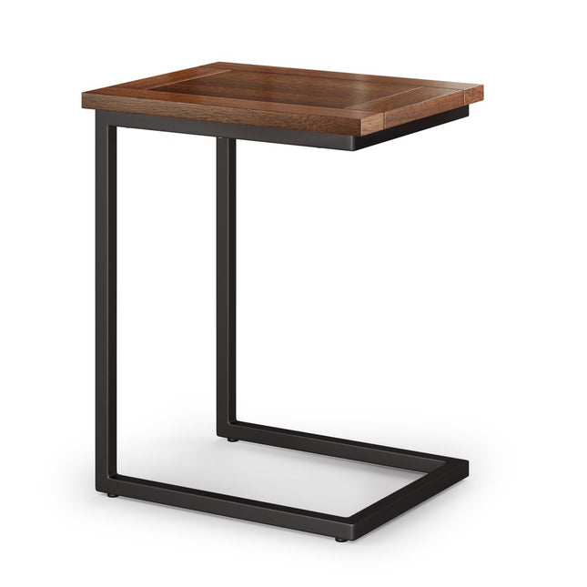 24" Brown Metal End Table