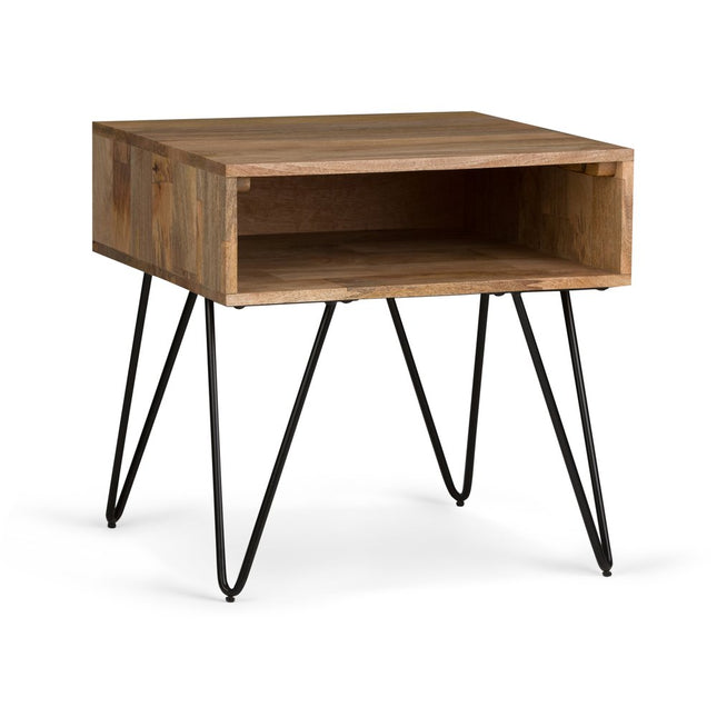 23" Natural Metal Square End Table