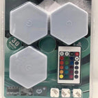 Three lights are colorful