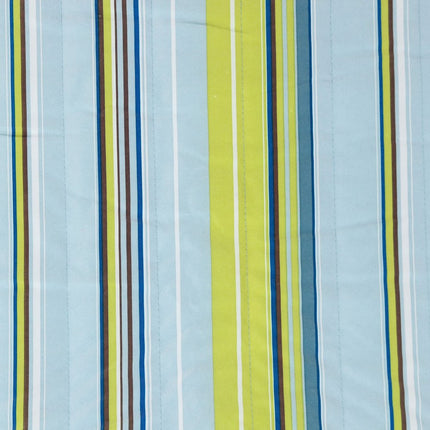 Aqua And Lime Green Striped Double Hammock