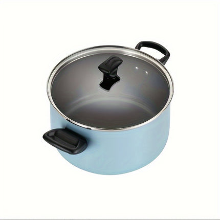 Dishwasher Safe Aluminum Nonstick Cookware Pots and Pans Set 15-Piece - Aqua