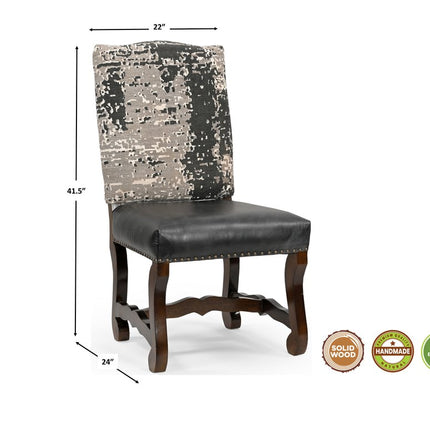 Five Piece Brown Round Solid Wood Dining Set with Four Chairs