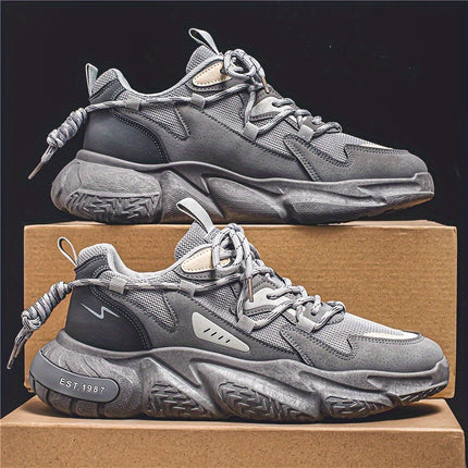 New Style Versatile Men'S Sports Casual Shoes in Black And Rice, White And Blue, Gray.