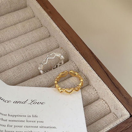 Simple 925 Sterling Silver Heart Ring