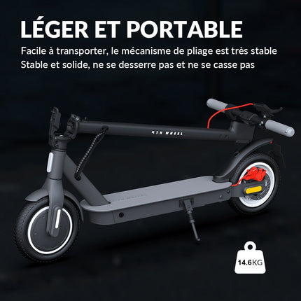 5TH WHEEL 10-Inch Adult Electric Scooter, 350W Motor, 25km/h, Foldable with LED Display,