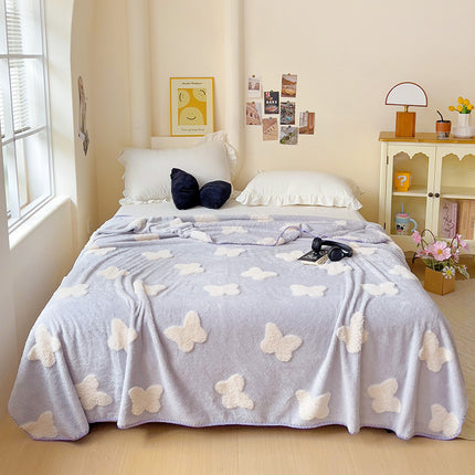 Thick Coral Fleece Blanket Office Nap Single