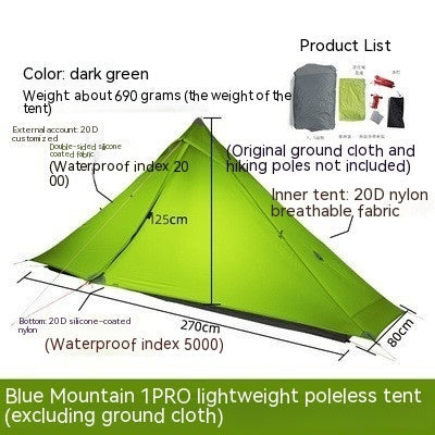 Rain-proof Single Rodless Camping Tent