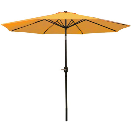 96" Gold Polyester Octagonal Tilt Market Patio Umbrella