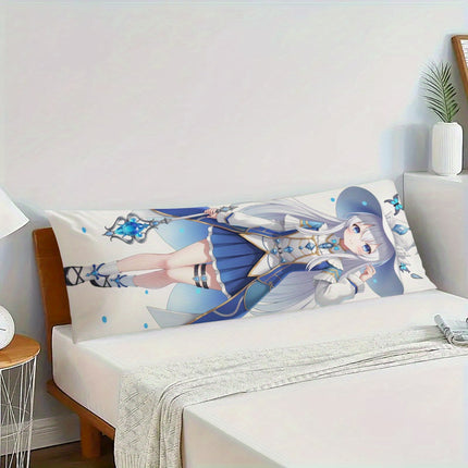 1pc Anime-Style Full Body Pillow with Zipper Closure, Hypoallergenic Polyester Cover,
