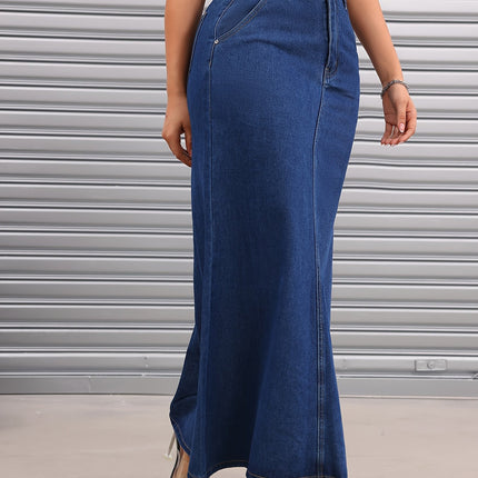 Women'S Denim Fashion Casual Bodycon Long Skirt