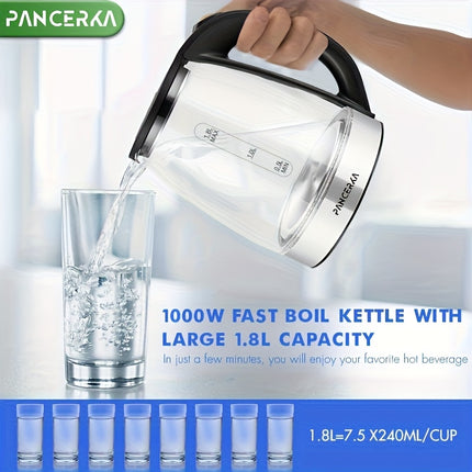 Kettle - Black - 1000W - 33.85-101.44oz Capacity - 110V  Boil-Dry Protection - Auto Shut Off - Stainless Steel Filter