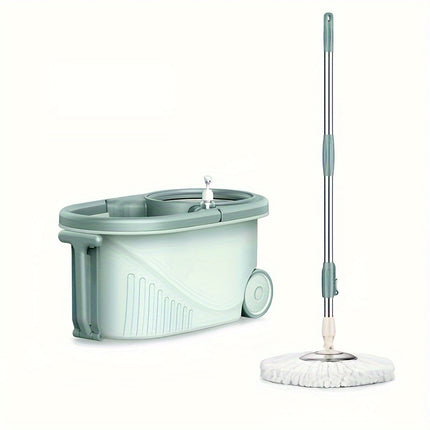1set, Hands-free Wash Rotating Mop And Bucket Set/ Only 3 Replacement Mop Head Refill, Wet And Dry Use