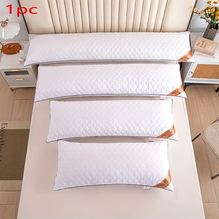1pc Long Embroidered Pillow | Soft Polyester Filling, Classic Style, Zipper Closure