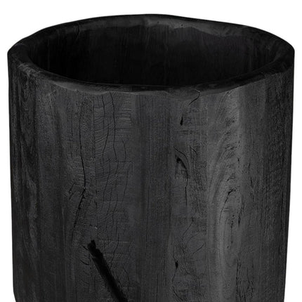 Black Wood Pot Planter