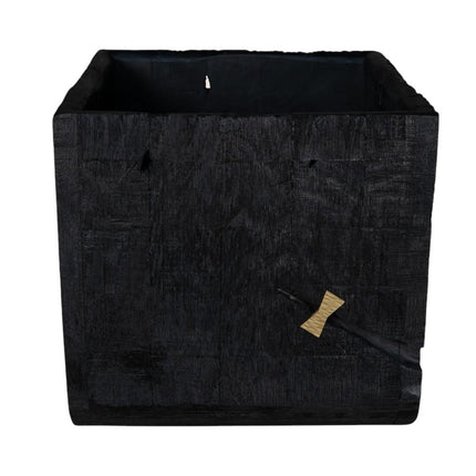 Black Wood Square Pot Planter