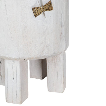 White Wood Pot Planter