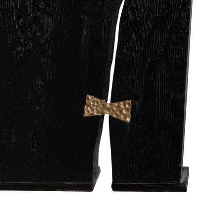 41" Black Wood One Tier Bookcase