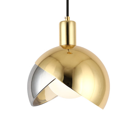 Simple Dining-room Lamp Golden Stitching Bedside Small Droplight