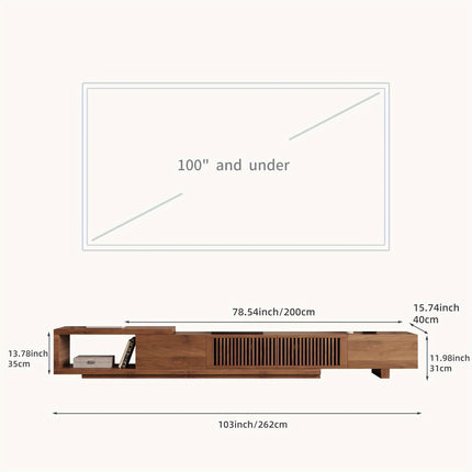 Luck Live 78.54-inch Retractable Storage TV Cabinet