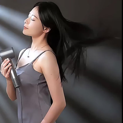 EU Plug Fast Drying Hair Dryer, Negative Ionic Fast Dry Low Noise Blow Dryer, with LED Digital Display Screen,
