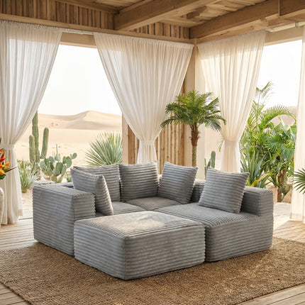 Sofa with A Freely Configurable Design And A Stylish, Versatile Colorway. Stable Floor-standing Structure