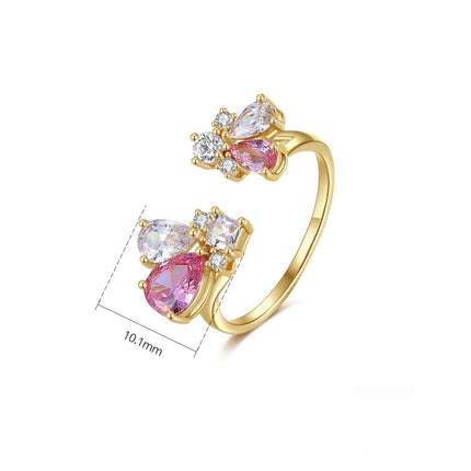 Irregular Flower-Shape Open Ring For Women