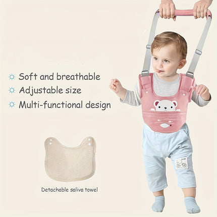 A One-Piece Walking Harness with a Handheld Walking Aid Strap, Adjustable Safety Harness