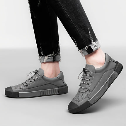 Men'S Casual Sneakers - Breathable Mesh Upper, Elastic Lace-Up Closure, Durable Rubber Sole,