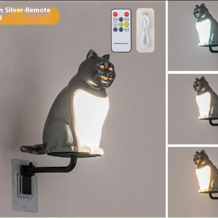 Creative Wall Lamp USB Charging Cat Ornaments Decorative Night Light
