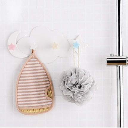Creative star moon cloud shape without nails hat clothes hooks shelf hanging hanger