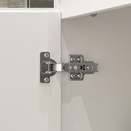 Mirror Wardrobe Armoire, Wardrobe Armoire Closet With 4 Glass Full Length Mirror Doors And Hanging Rod,