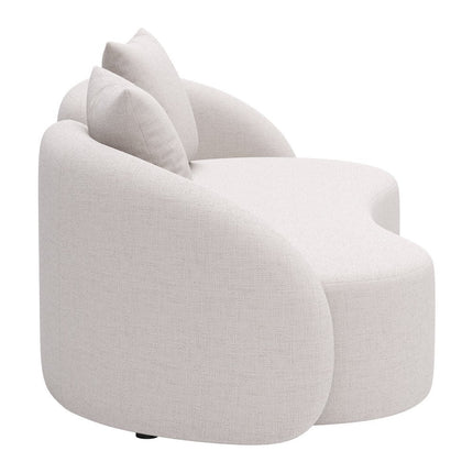 91" Beige Polypropylene Sofa