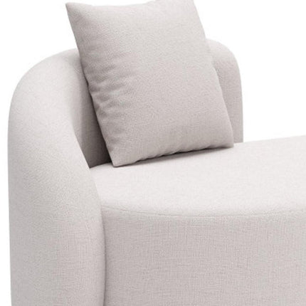 91" Beige Polypropylene Sofa