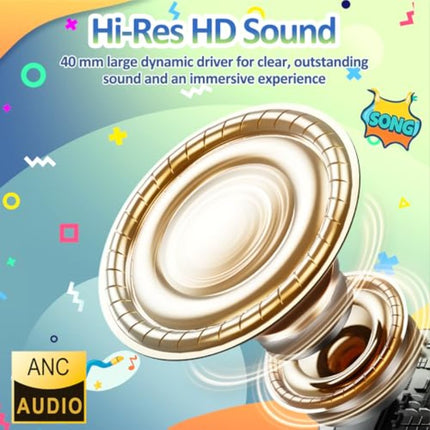 Mic Active Noise Cancelling Headphones 85/94dB Safe Volume Limit Over Ear Headsets Boys Girls Wired Headset for School