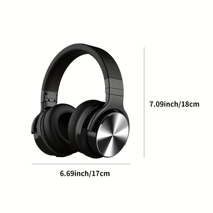 Playtime Wireless 5.2 Active Noise Canceling Over-Ear Headphones Microphone, USB Charging