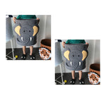 Elephant 2pcs / 29cm in diameter 30cm in heigh