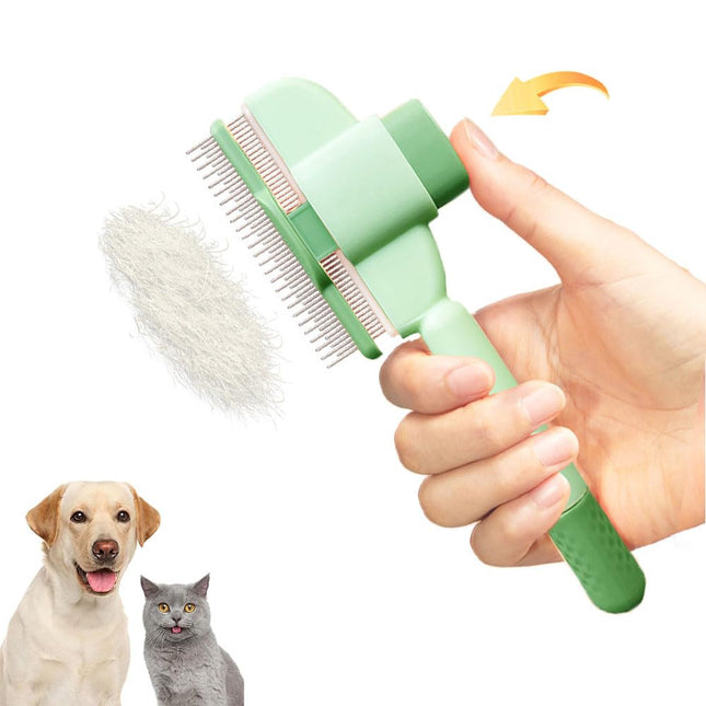Professional Pet Comb For Dogs And Cats With Release Button Flea Cat Combs