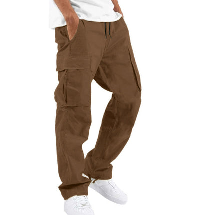 Men's Workwear Drawstring Multi-pocket Casual Pants