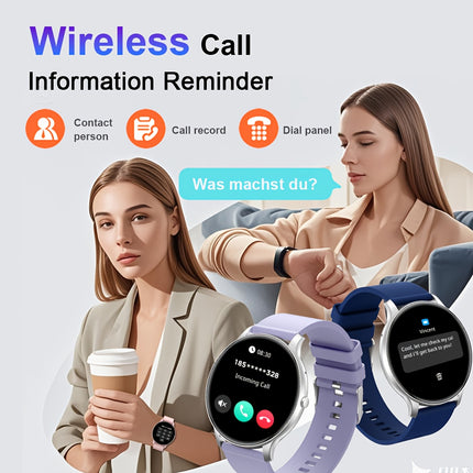 Smartwatch (Answer/Dial) | 2025 Newest Round Smartwatch with Message Alert, Pedometer,