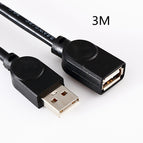 Black extension cord 3m