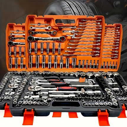 Ultimate 151/46-piece set of automotive machinery tool kits - high-quality ratchet torque wrench