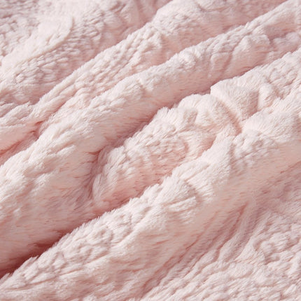 Set of Three Blush Medallion Twin Ring Stitch Polyester Sham And Comforter