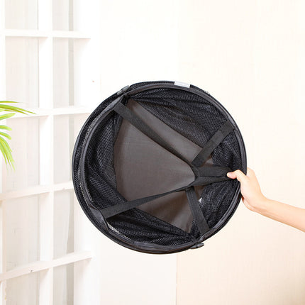 Pop-up Polyester Mesh Portable Laundry Basket