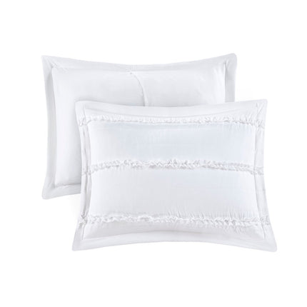 72" X 2") White Polyester Decorative Comforter