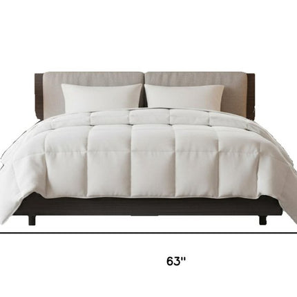 Set of Two White Ring Stitch Polyester Sham And Comforter