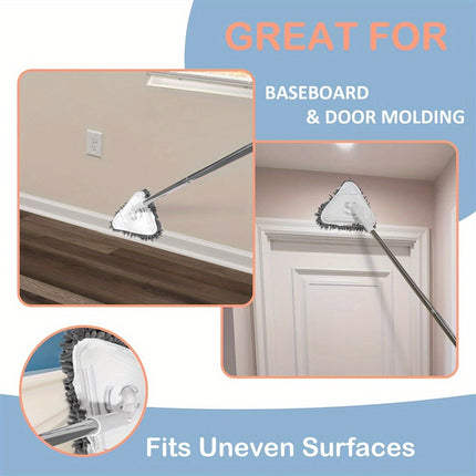 Mop Ceiling Cleaner with Long Handle Wall Cleaner, Baseboard Cleaning Tool with Handle