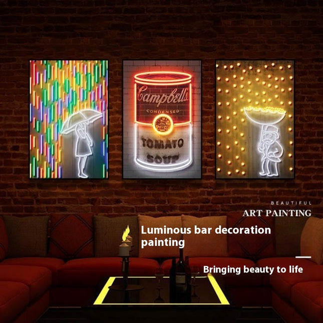 Bar Wall Decoration Trend Neon Lights LED Luminous Murals