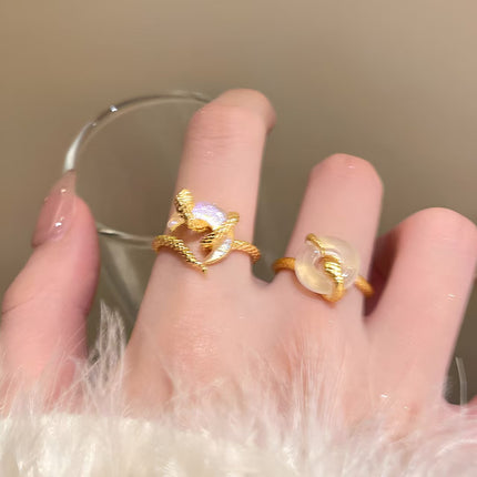 Peace Knot Spirit Snake Ring With An Open Design For The Index Finger